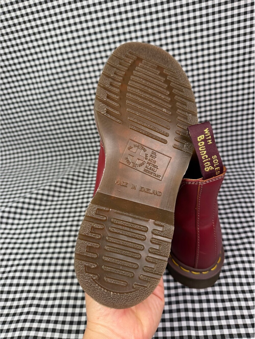 Dr Martens 2976 Chelsea Boots UK 6 US Womens 8 Made England Cherry Red Leather - Picture 4 of 6